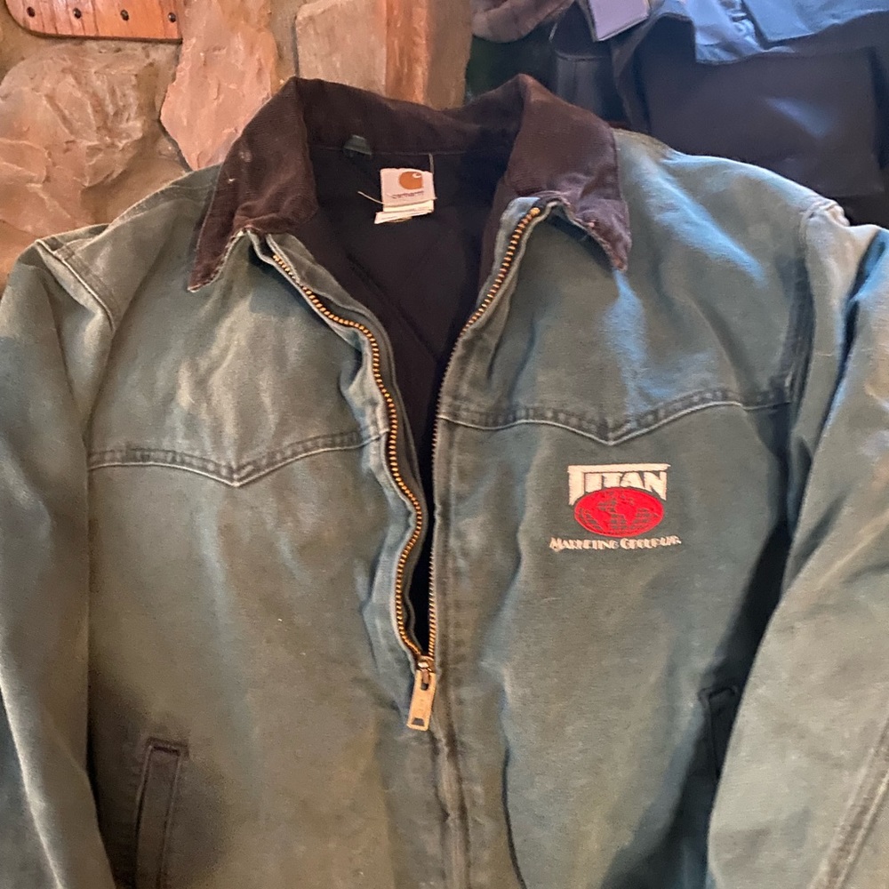 Men’s traditional Carhartt Field Jacket, 3XL, Gently warn with patch.
